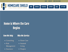 Tablet Screenshot of homecareshield.com